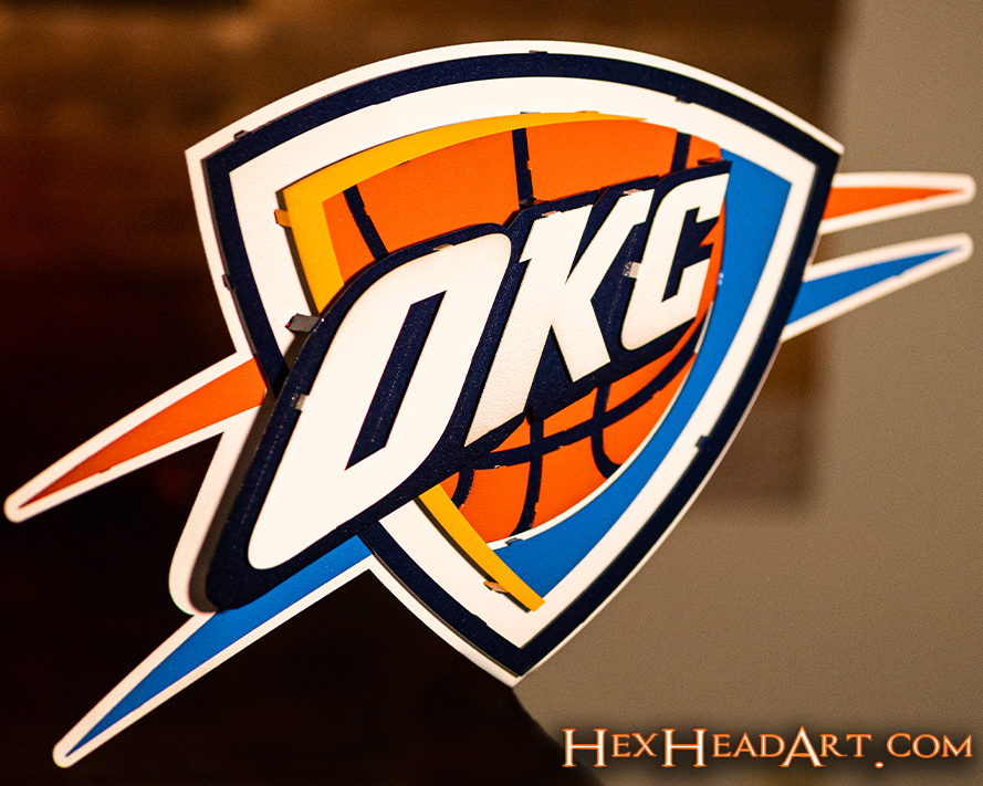 Oklahoma City Thunder 3D Vintage Metal Wall Art