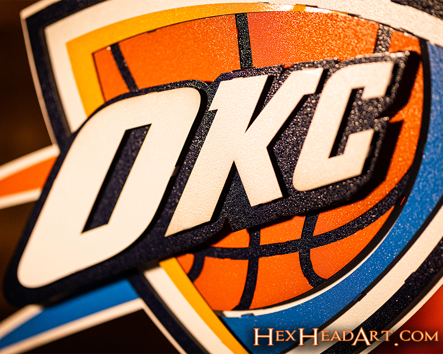 Oklahoma City Thunder 3D Vintage Metal Wall Art