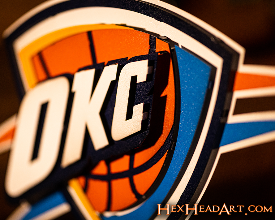 Oklahoma City Thunder 3D Vintage Metal Wall Art