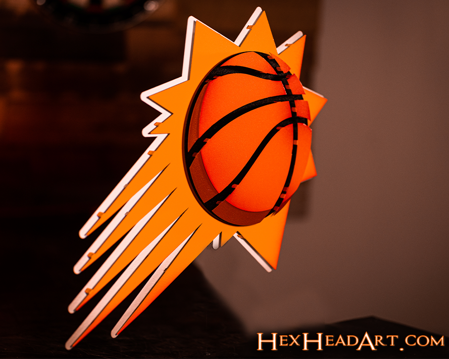 Phoenix Suns 3D Vintage Metal Wall Art