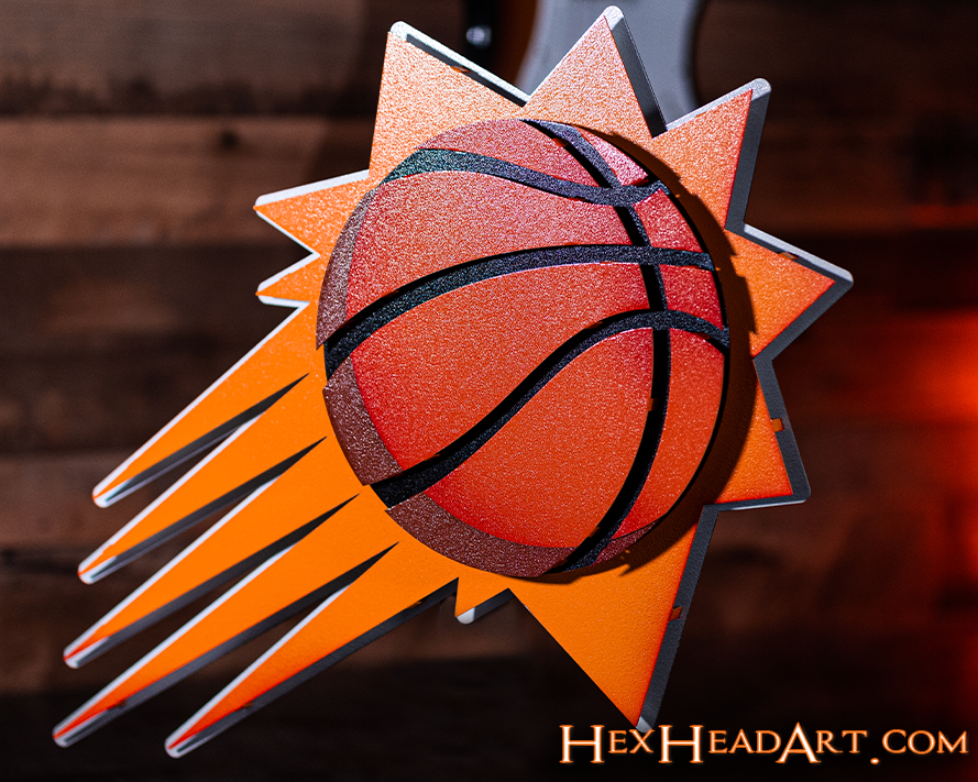 Phoenix Suns 3D Vintage Metal Wall Art