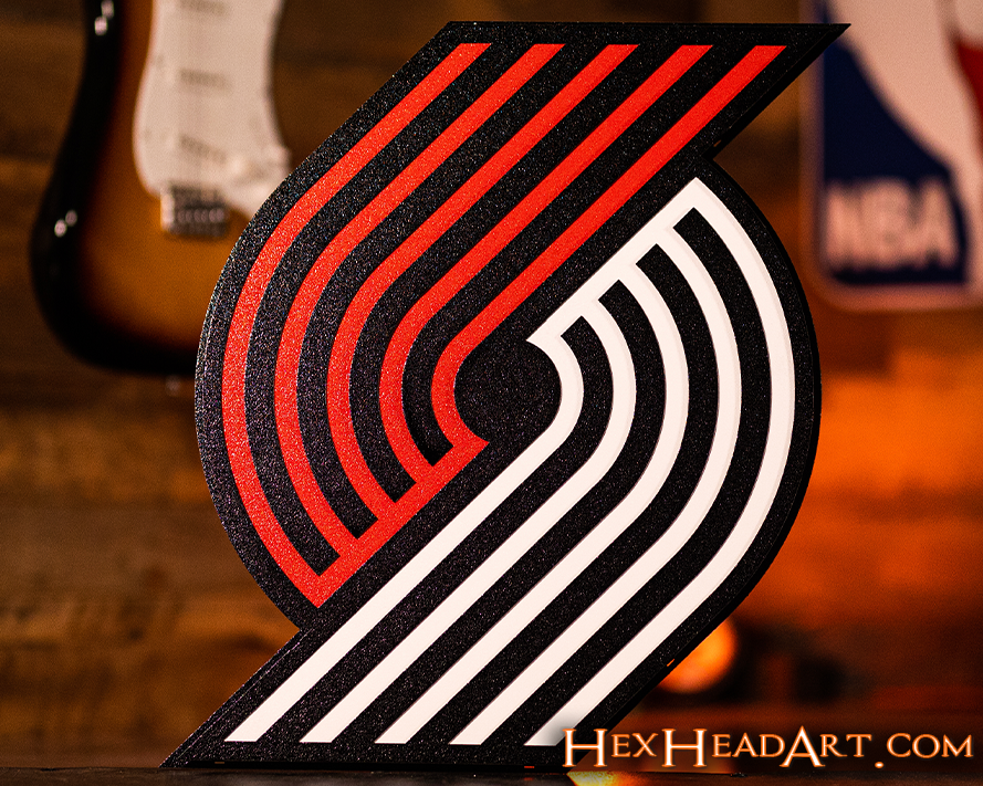 Portland Trail Blazers 3D Vintage Metal Wall Art