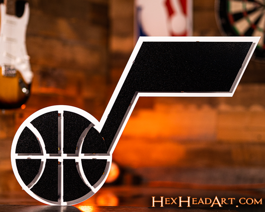 Utah Jazz 3D Vintage Metal Wall Art