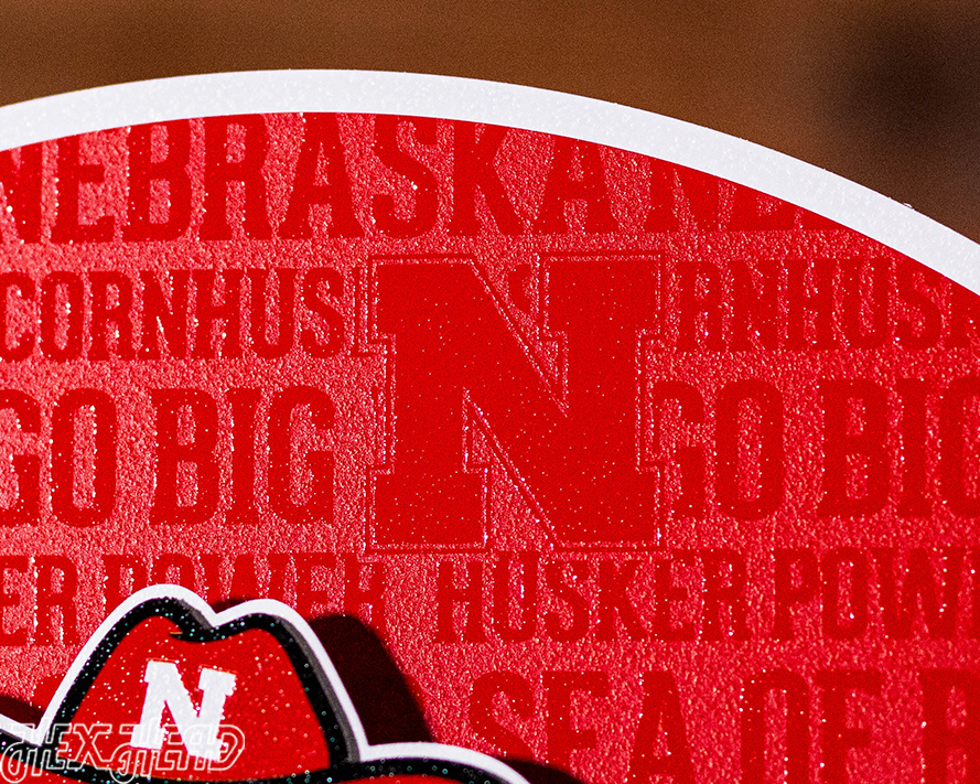 Nebraska Cornhuskers CRAFT SERIES 3D Embossed Metal Wall Art