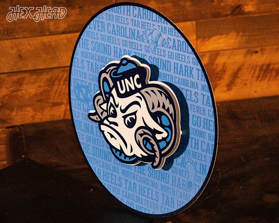 North Carolina Tar Heels CRAFT SERIES 3D Embossed Metal Wall Art