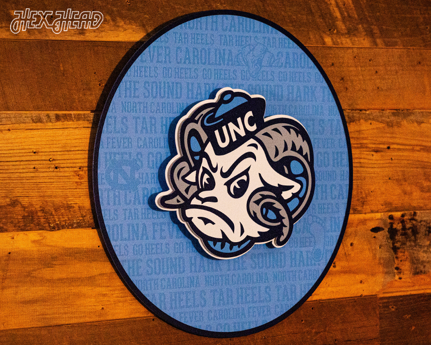 North Carolina Tar Heels CRAFT SERIES 3D Embossed Metal Wall Art