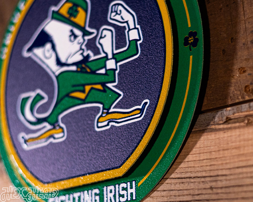 Notre Dame Fighting Irish "Double Play" On the Shelf or on the Wall Art