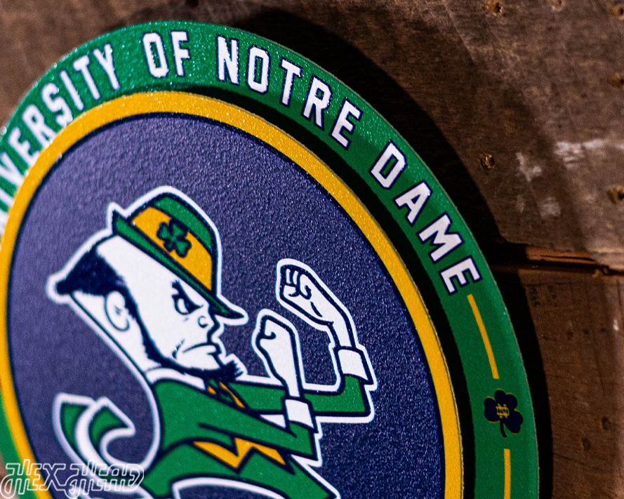 Notre Dame Fighting Irish "Double Play" On the Shelf or on the Wall Art