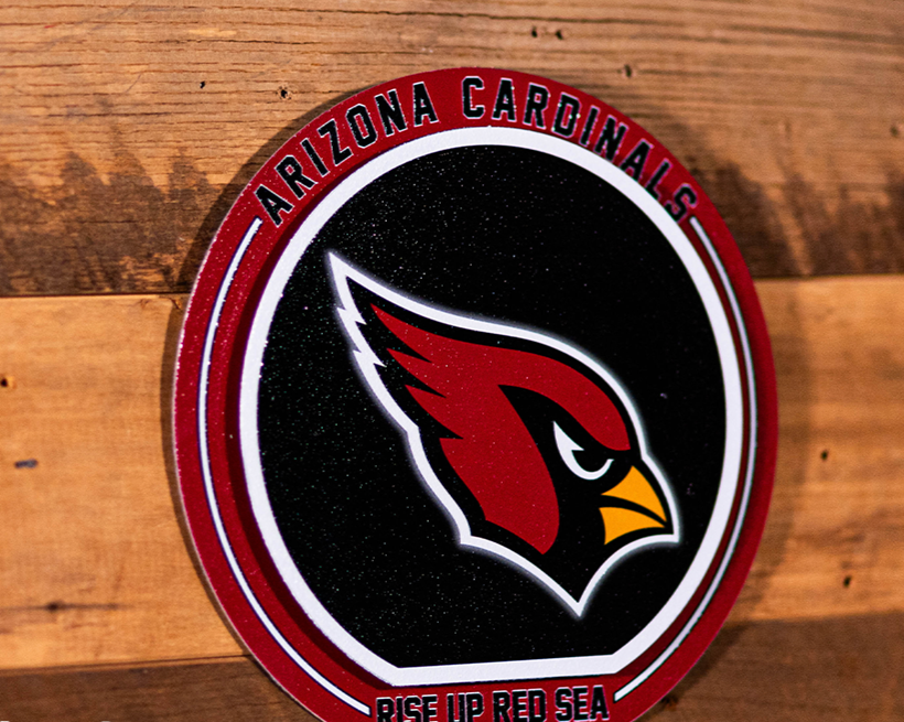 Arizona Cardinals "Double Play" On the Shelf or on the Wall Art