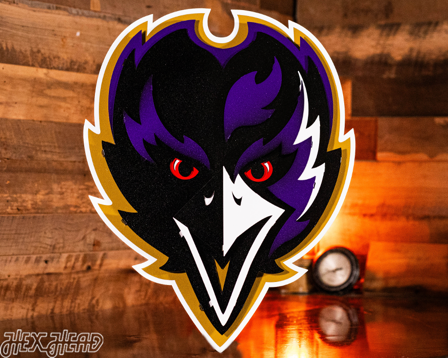 Baltimore Ravens "Raven Head" 3D Metal Wall Art