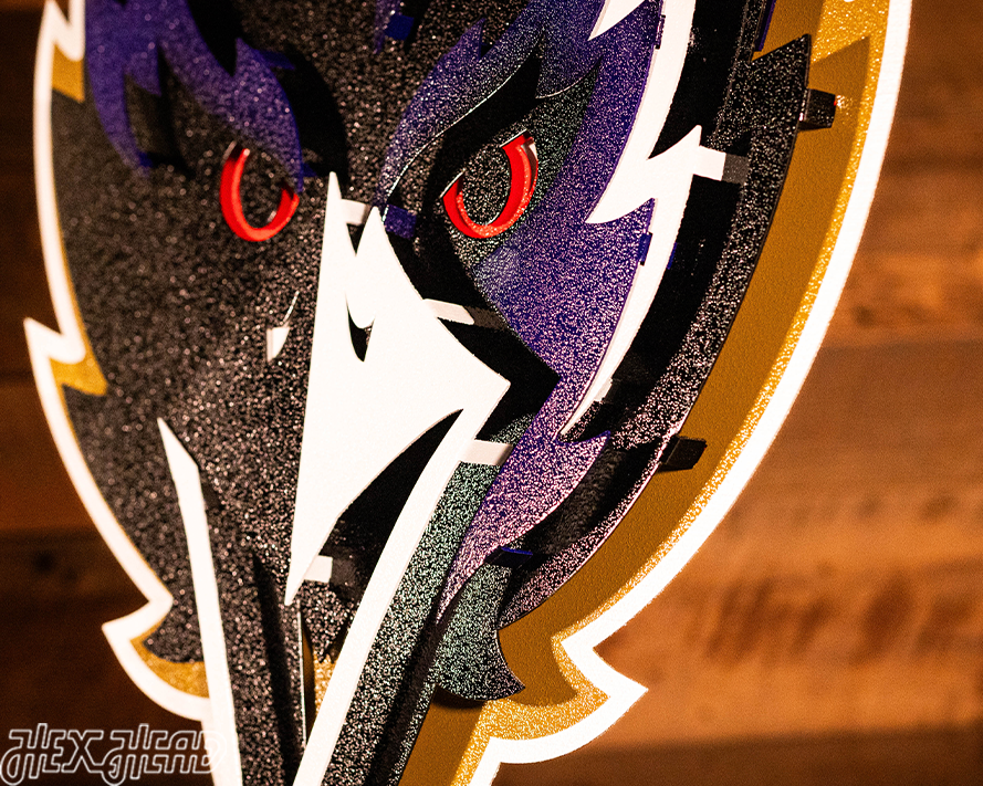 Baltimore Ravens "Raven Head" 3D Metal Wall Art