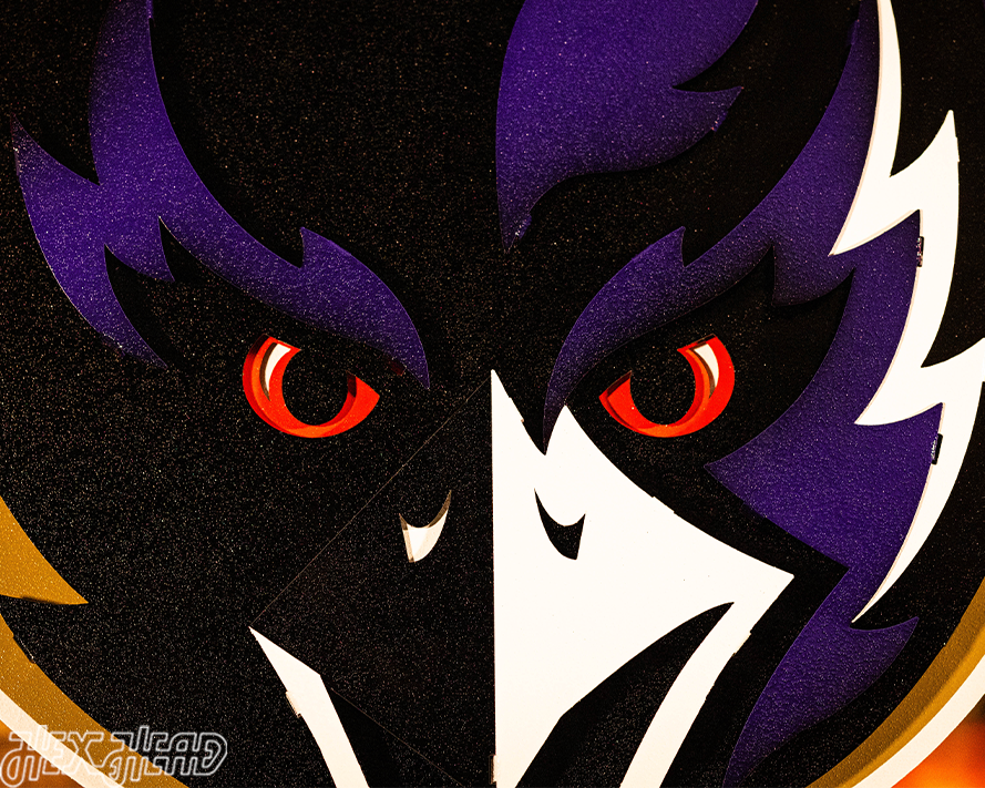 Baltimore Ravens "Raven Head" 3D Metal Wall Art