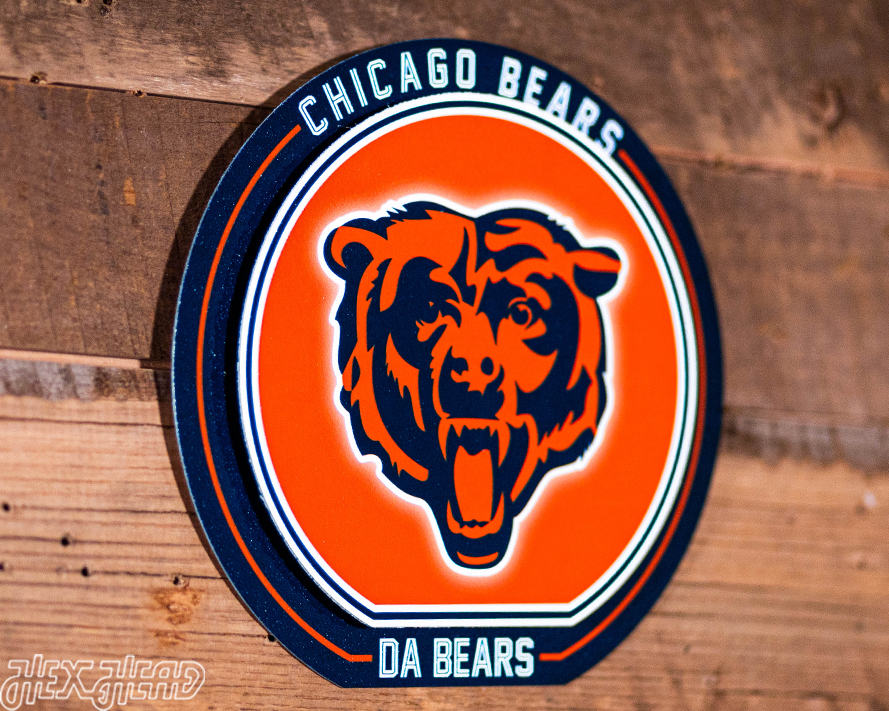 Chicago Bears "Double Play" On the Shelf or on the Wall Art