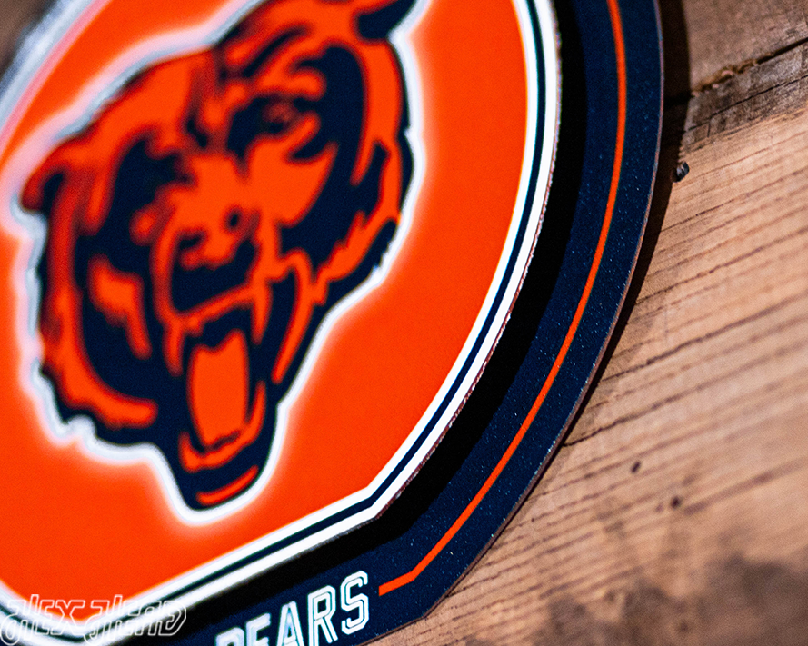 Chicago Bears "Double Play" On the Shelf or on the Wall Art