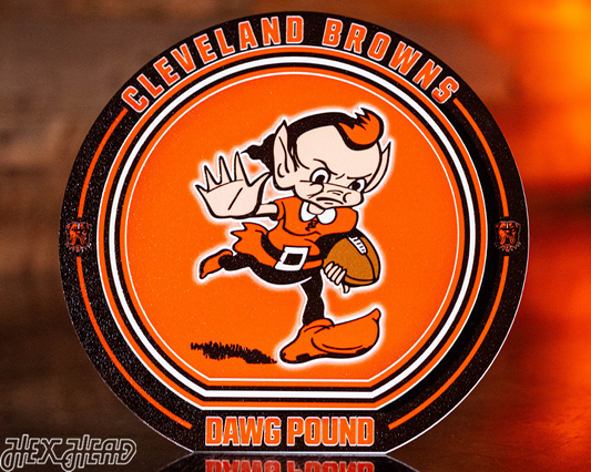 Cleveland Browns "Double Play" On the Shelf or on the Wall Art