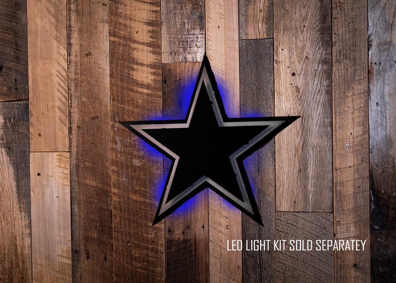 MONOCHROME - Dallas Cowboys "STAR"  3D Vintage Metal Wall Art