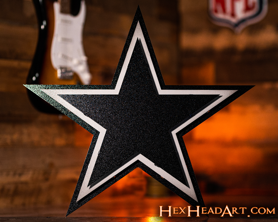 MONOCHROME - Dallas Cowboys "STAR"  3D Vintage Metal Wall Art