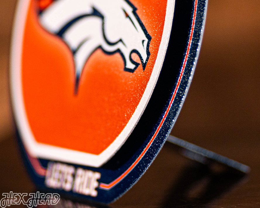 Denver Broncos "Double Play" On the Shelf or on the Wall Art