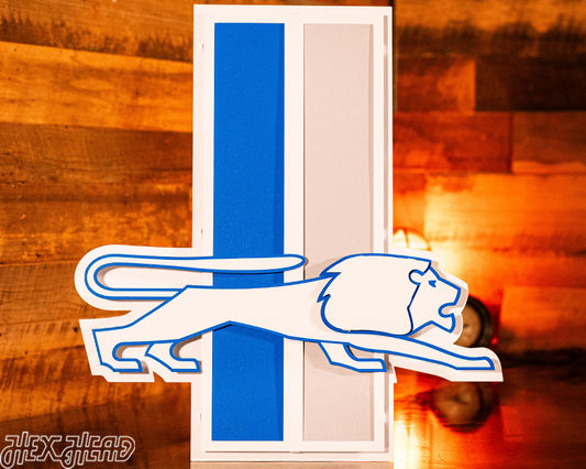 Detroit Lions "1961" Vintage Logo 3d Metal Wall Art