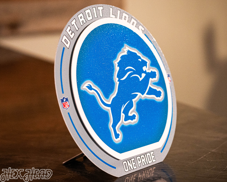 Detroit Lions "Double Play" On the Shelf or on the Wall Art