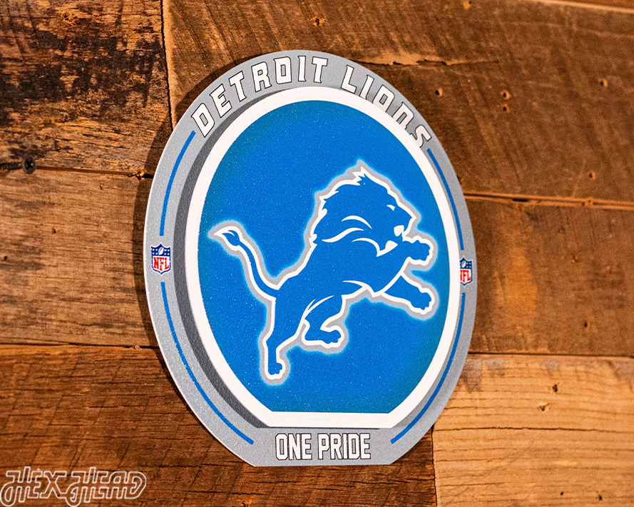 Detroit Lions "Double Play" On the Shelf or on the Wall Art