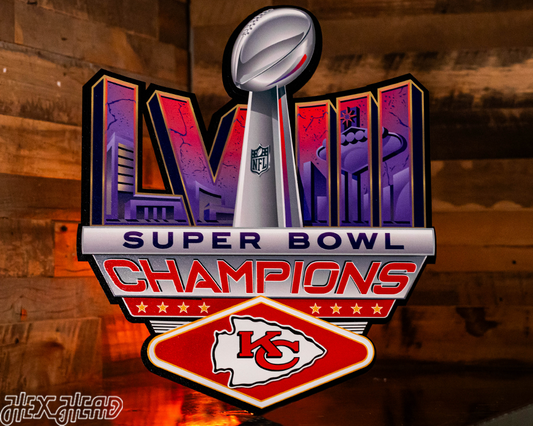 Kansas City Chiefs SUPER BOWL LVIII CHAMPIONS! 3D Wall Art