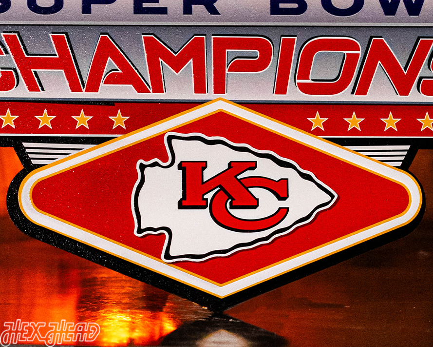 Kansas City Chiefs SUPER BOWL LVIII CHAMPIONS! 3D Wall Art