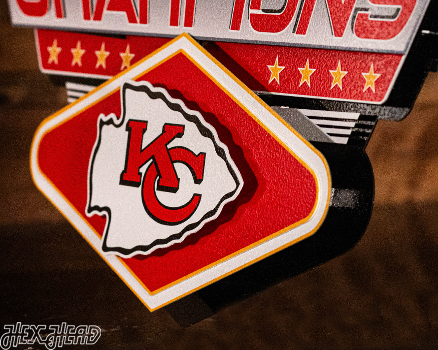 Kansas City Chiefs SUPER BOWL LVIII CHAMPIONS! 3D Wall Art