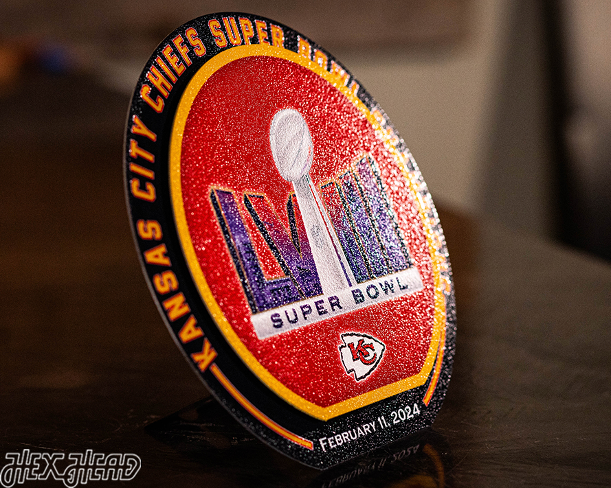 Kansas City Chiefs SUPER BOWL LVIII CHAMPIONS! "Double Play" On The Shelf or On The Wall