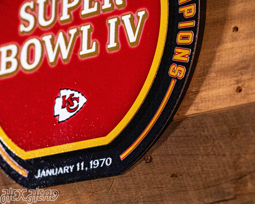 Kansas City Chiefs Super Bowl IV "DOUBLE PLAY" On The Shelf or On The Wall