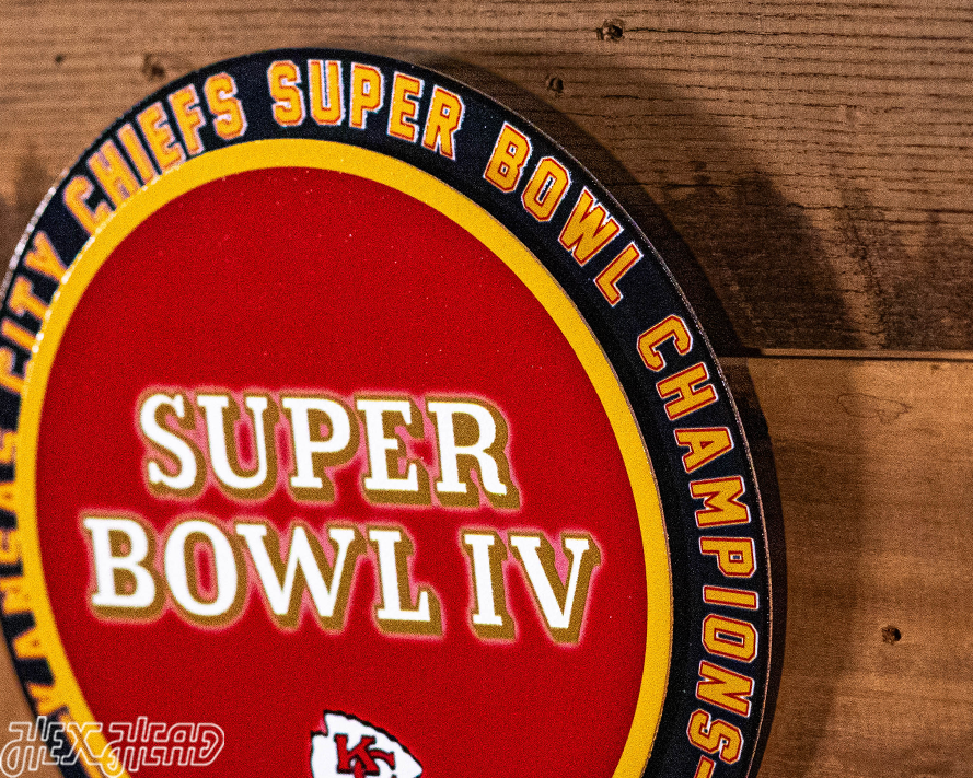 Kansas City Chiefs Super Bowl IV "DOUBLE PLAY" On The Shelf or On The Wall