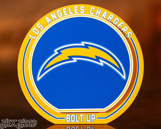 Los Angeles Chargers "Double Play" On the Shelf or on the Wall Art