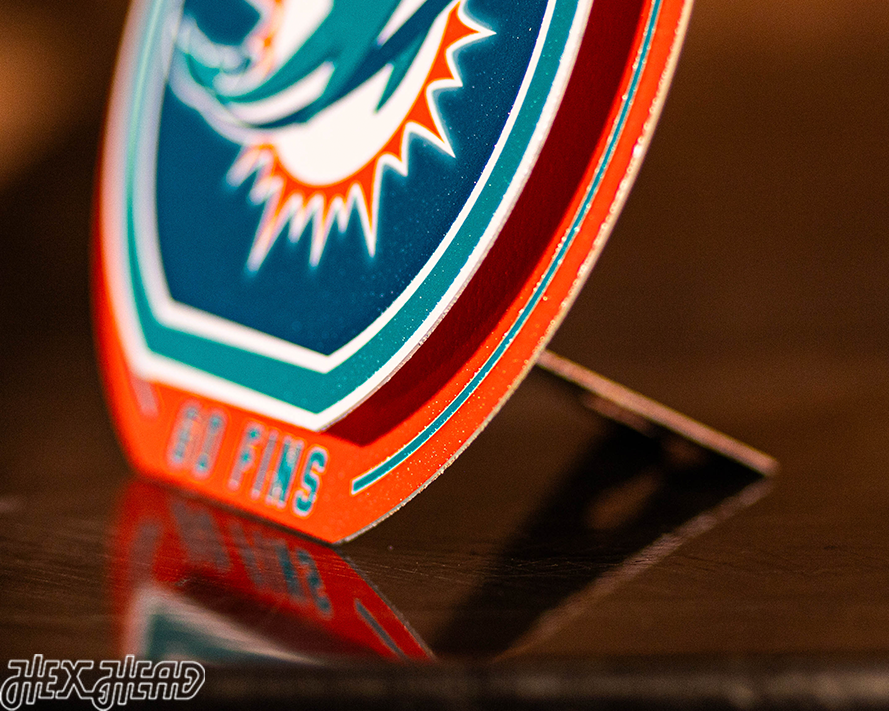 Miami Dolphins "Double Play" On the Shelf or on the Wall Art