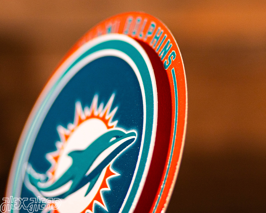 Miami Dolphins "Double Play" On the Shelf or on the Wall Art