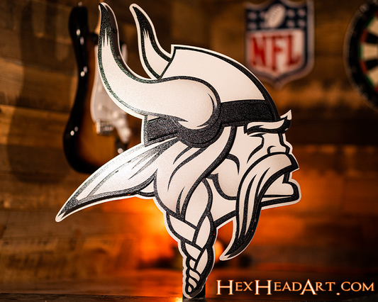 MONOCHROME -  Minnesota Vikings "Norseman"  3D Vintage Metal Wall Art