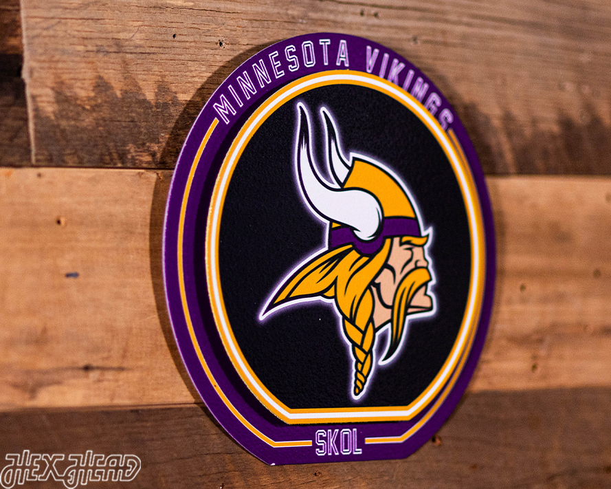 Minnesota Vikings "Double Play" On the Wall or on the Shelf