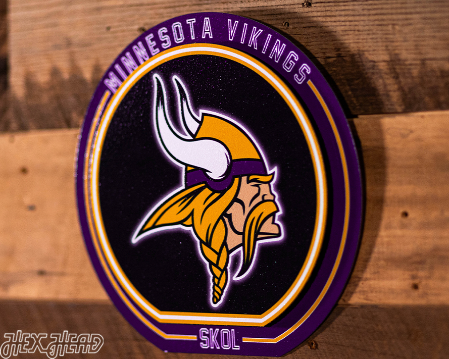 Minnesota Vikings "Double Play" On the Wall or on the Shelf