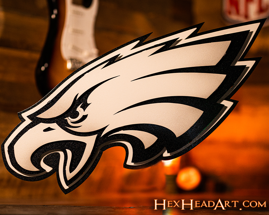 MONOCHROME -  Philadelphia Eagles Mascot 3D Vintage Metal Wall Art