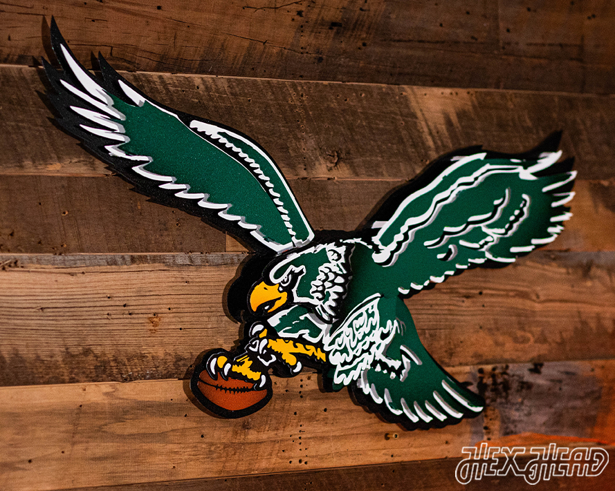 Philadelphia Eagles "1987" Throwback 3D Vintage Metal Wall Art