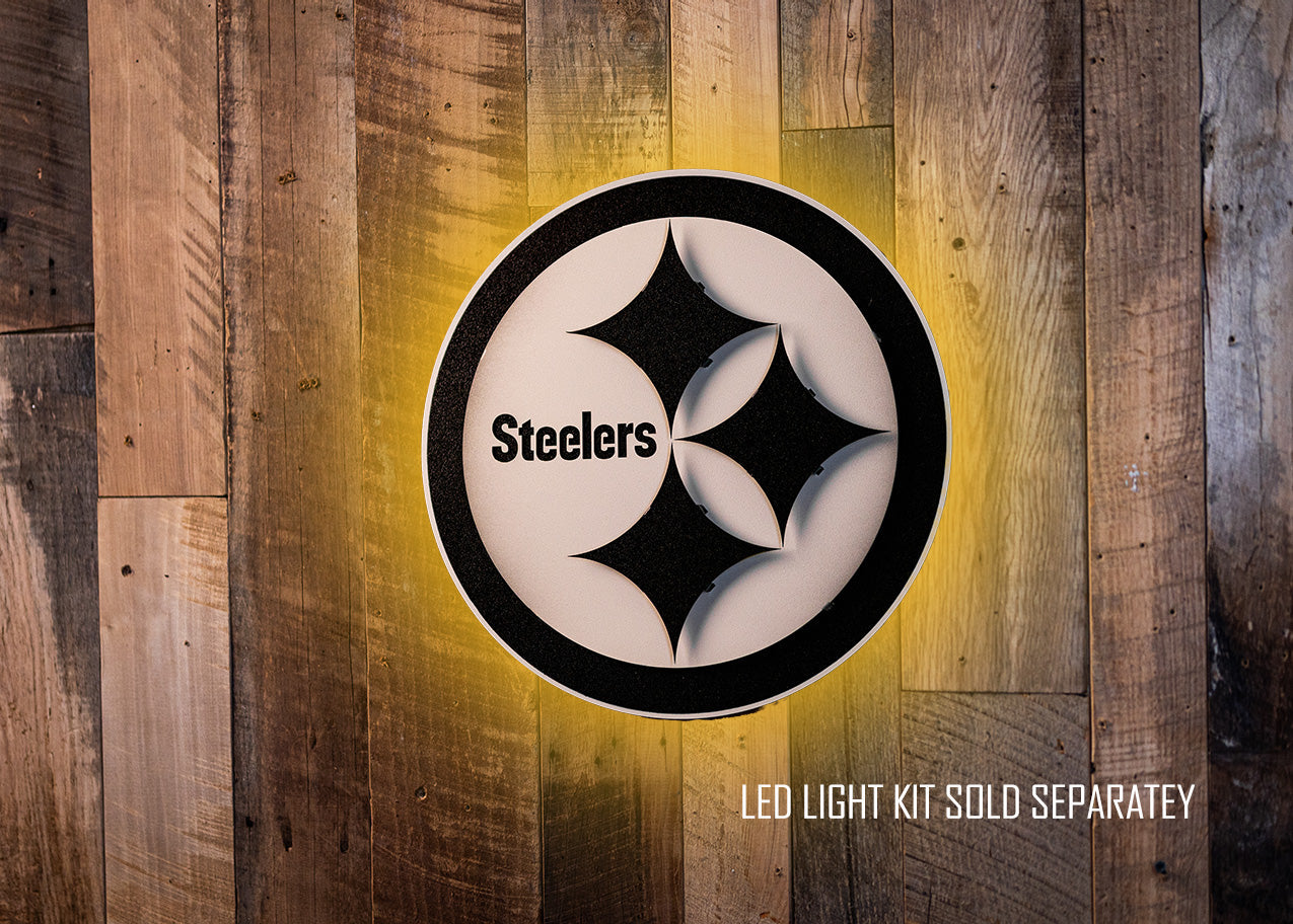 MONOCHROME - Pittsburgh Steelers "Steelmark"  3D Vintage Metal Wall Art