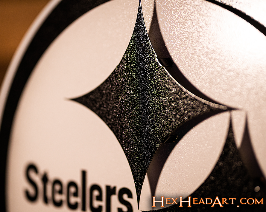 MONOCHROME - Pittsburgh Steelers "Steelmark"  3D Vintage Metal Wall Art