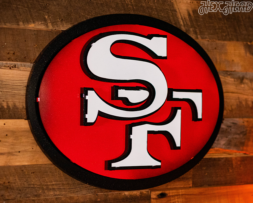 San Francisco 49ers "1989" Vintage Logo 3D Metal Wall Art