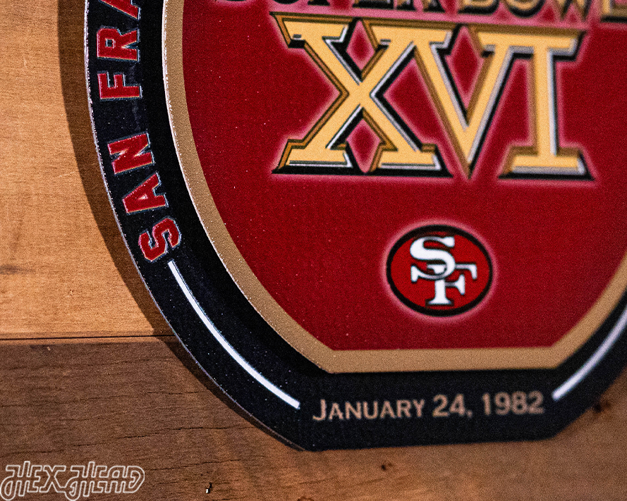 San Francisco 49ers Super Bowl XVI "DOUBLE PLAY" On The Shelf or On The Wall