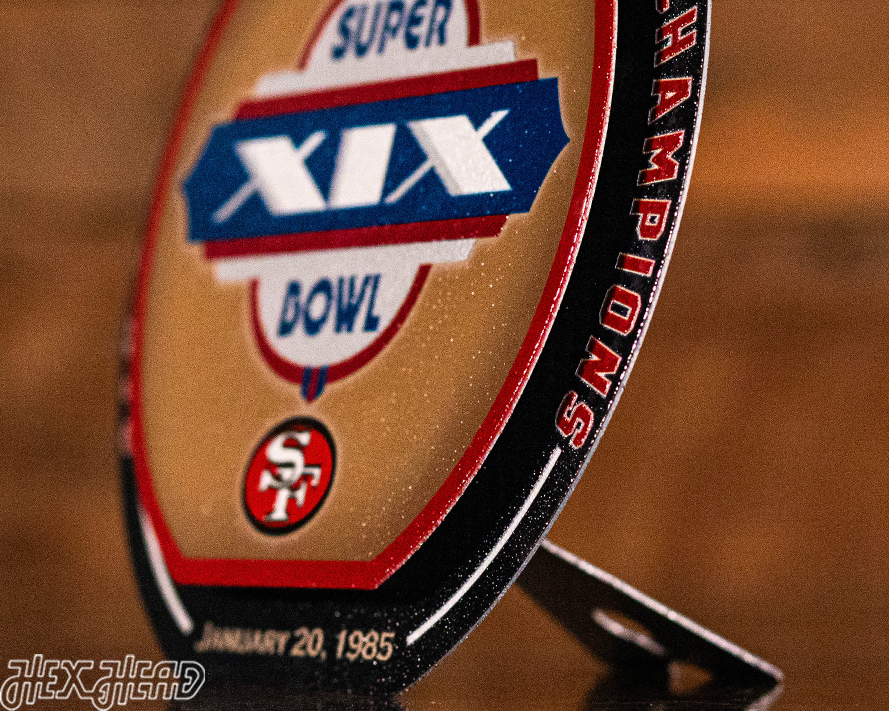 San Francisco 49ers Super Bowl XIX "DOUBLE PLAY" On The Shelf or On The Wall