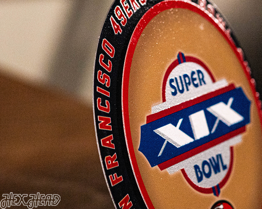 San Francisco 49ers Super Bowl XIX "DOUBLE PLAY" On The Shelf or On The Wall