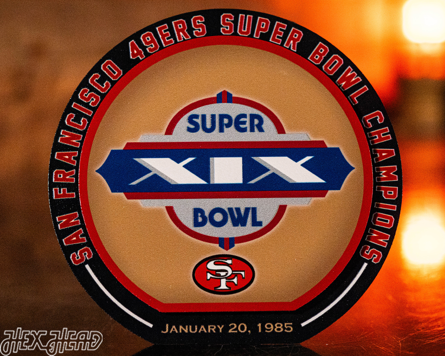 San Francisco 49ers Super Bowl XIX "DOUBLE PLAY" On The Shelf or On The Wall