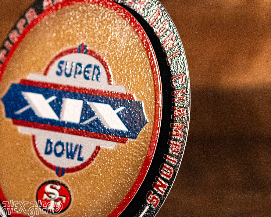 San Francisco 49ers Super Bowl XIX "DOUBLE PLAY" On The Shelf or On The Wall