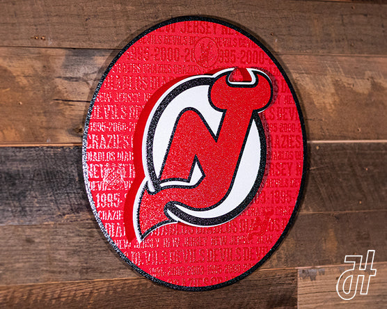 New Jersey Devils NHL CRAFT SERIES 3D Vintage Metal Wall Art