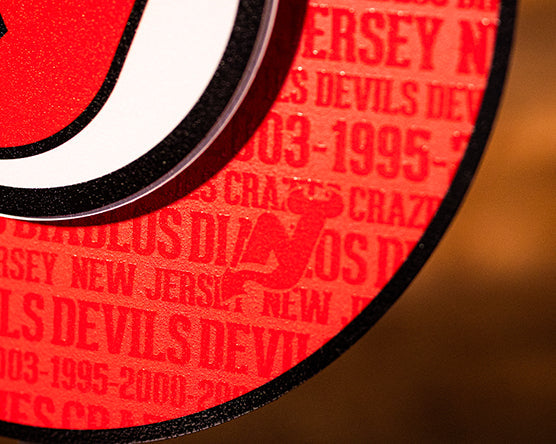 New Jersey Devils NHL CRAFT SERIES 3D Vintage Metal Wall Art