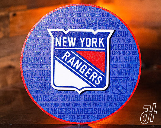 New York Rangers CRAFT SERIES 3D Embossed Metal Wall Art